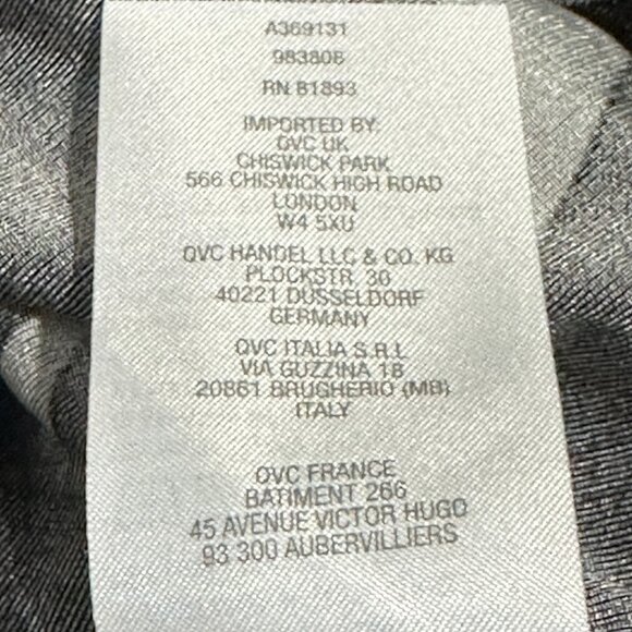 Susan Graver sz M gray black zebra print button hem accent long sleeve tunic top - Picture 6 of 7